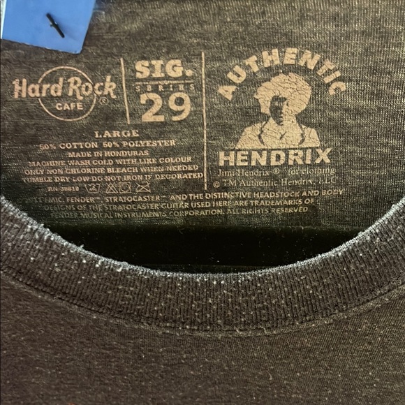 Hard Rock Cafe New York Jimi Hendrix Men's Navy Blue T-Shirt - Picture 2 of 3